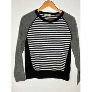 LOMA LONDON Striped Raglan Sleeve 100 Cashmere Sweater Women's Size S/L*